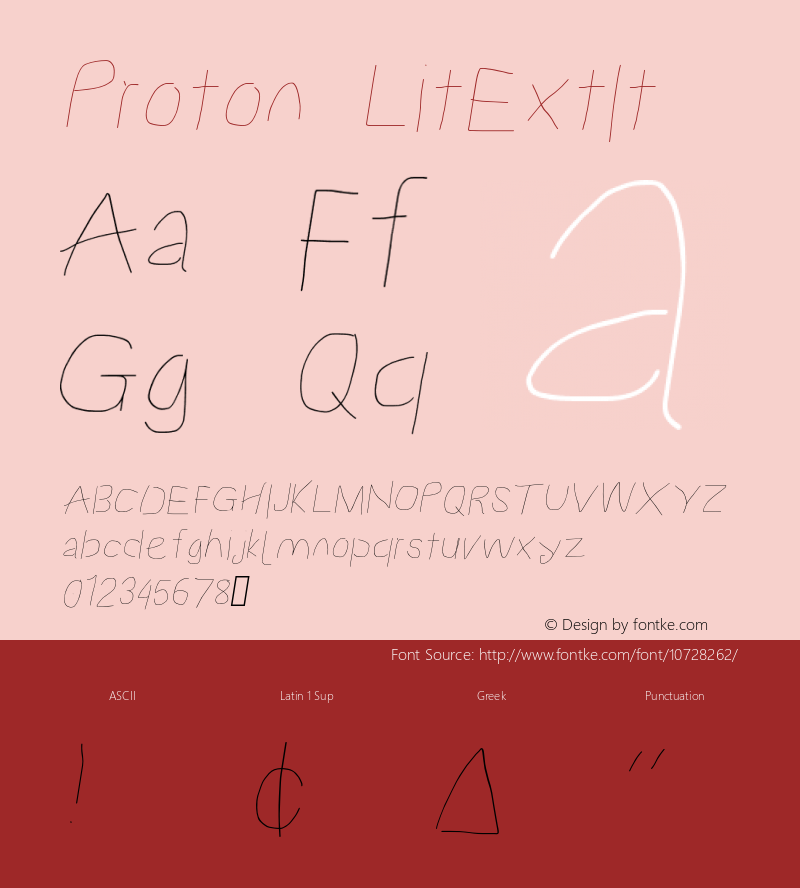 Proton LitExtIt Version 1.017 Font Sample