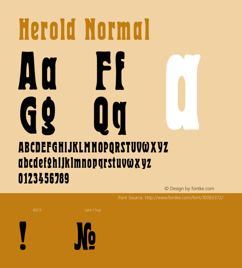 Herold Normal 1.000 Font Sample