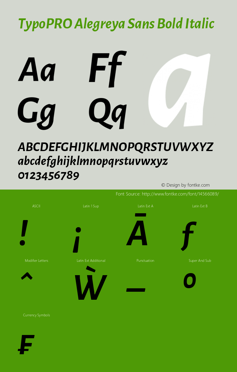 TypoPRO Alegreya Sans Bold Italic Version 1.000;PS 001.000;hotconv 1.0.70;makeotf.lib2.5.58329 DEVELOPMENT Font Sample