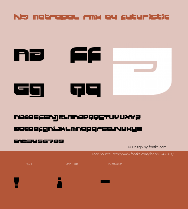 HKI metropol rmx 04 futuristic Macromedia Fontographer 4.1 1.4.2004 Font Sample