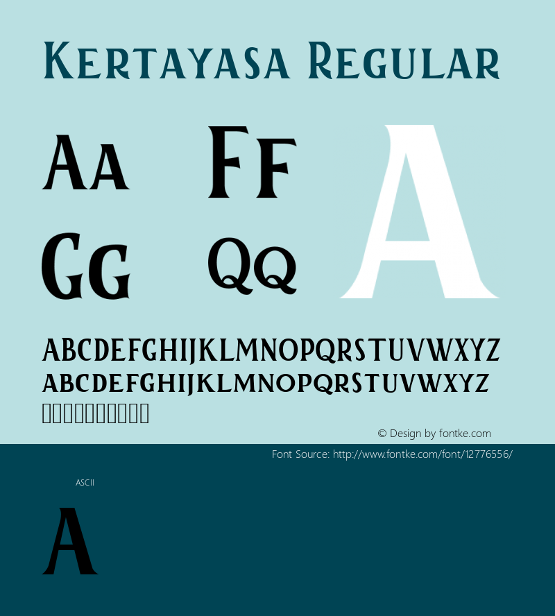 Kertayasa Regular Version 1.0 Font Sample