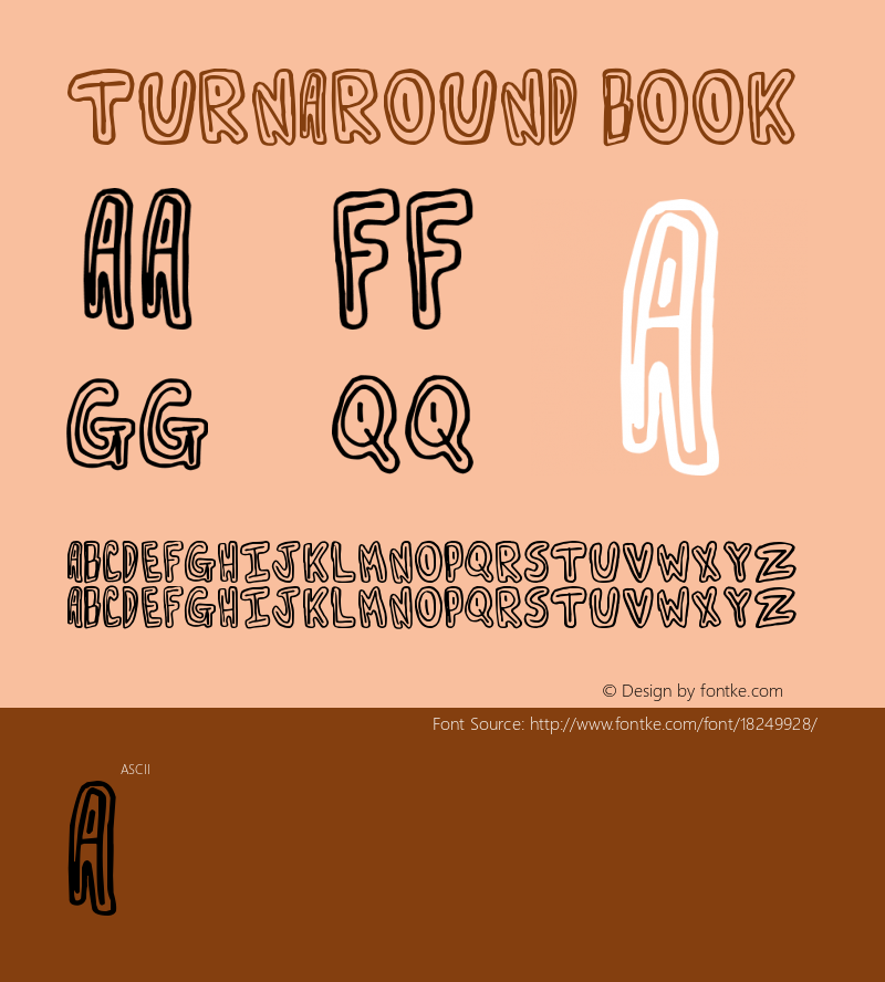 Turnaround Book Version 1.896723 Font Sample