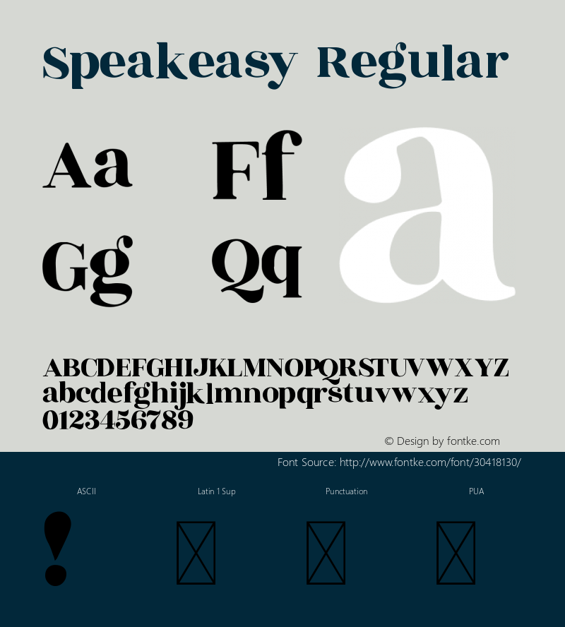 Speakeasy Version 1.005;Fontself Maker 3.1.1 Font Sample