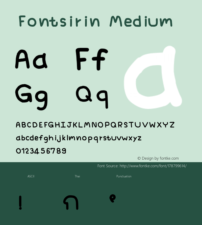 Fontsirin Version 001.000图片样张