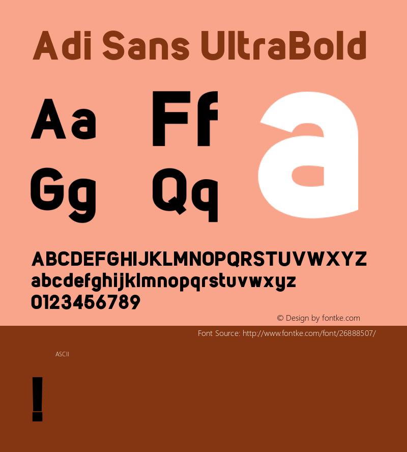 AdiSans-UltraBold Version 1.000;PS 001.000;hotconv 1.0.88;makeotf.lib2.5.64775 Font Sample