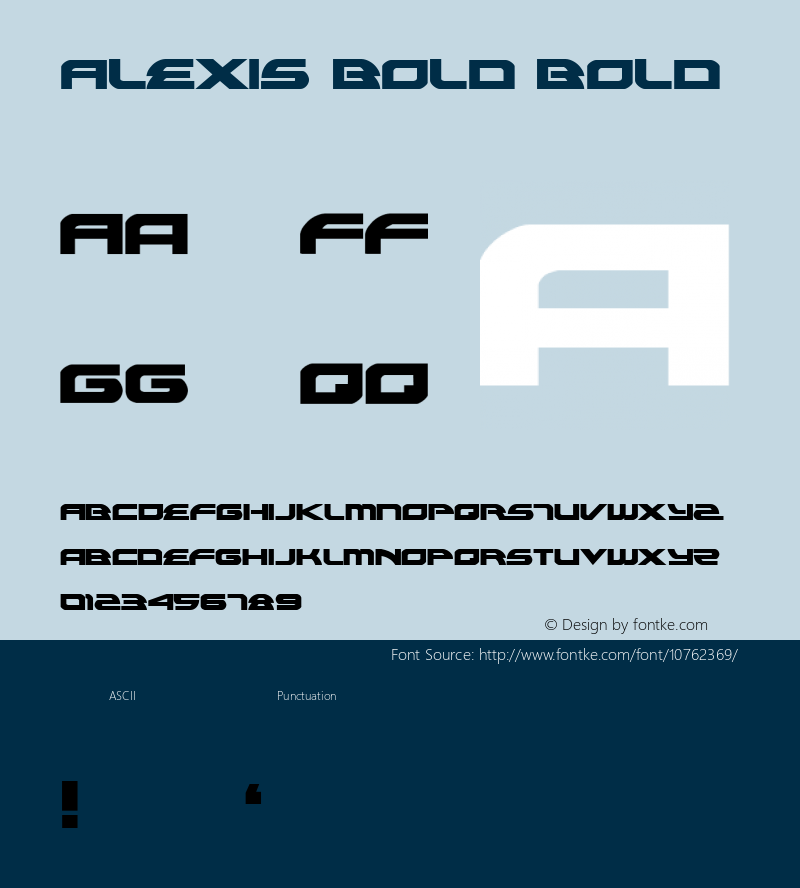 Alexis Bold Bold 001.000 Font Sample