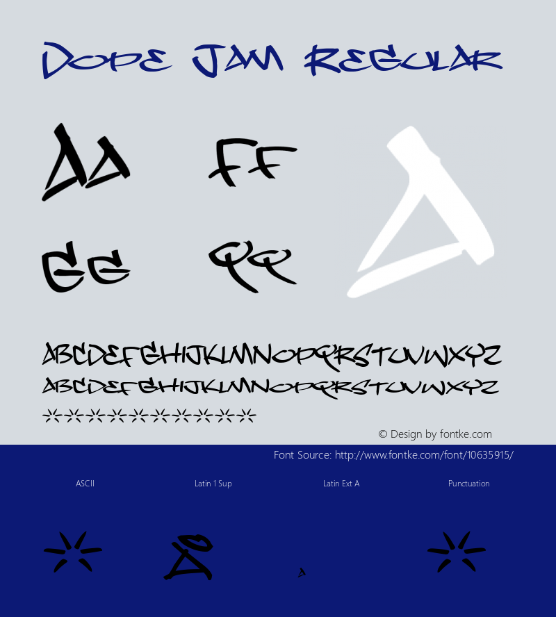 Dope Jam Regular 2 Font Sample