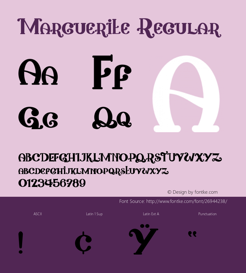 Marguerite 1.000 Font Sample