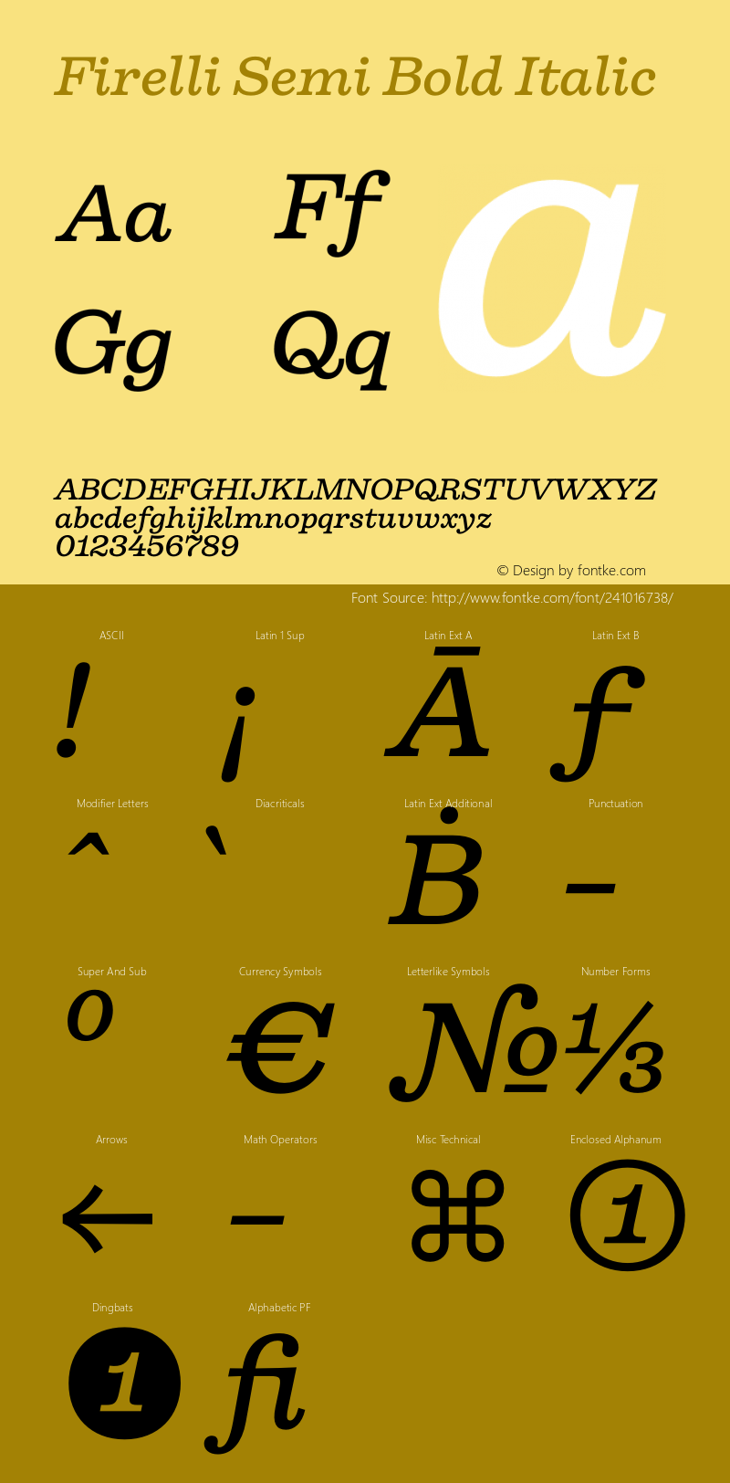 Firelli Semi Bold Italic Version 1.006图片样张