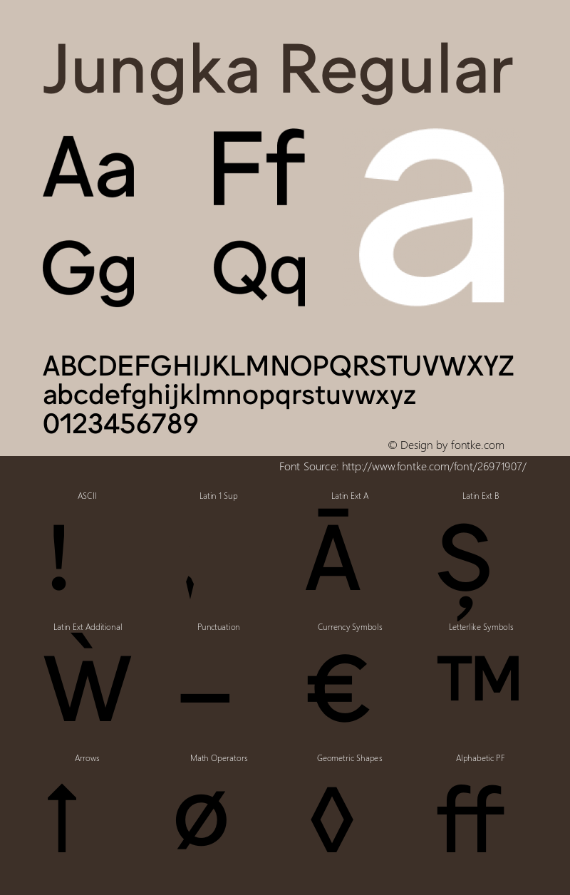 Jungka Version 0.00;January 1, 1970; Font Sample