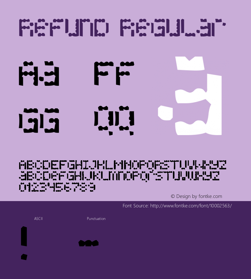 Refund Regular Macromedia Fontographer 4.1 1/5/99 Font Sample