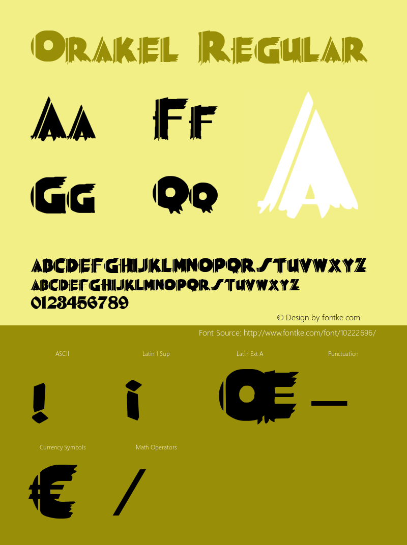 Orakel Regular B & P Graphics Ltd.:18.07.1995 Font Sample