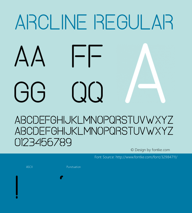 Arcline Version 1.000 | MOD Font Sample