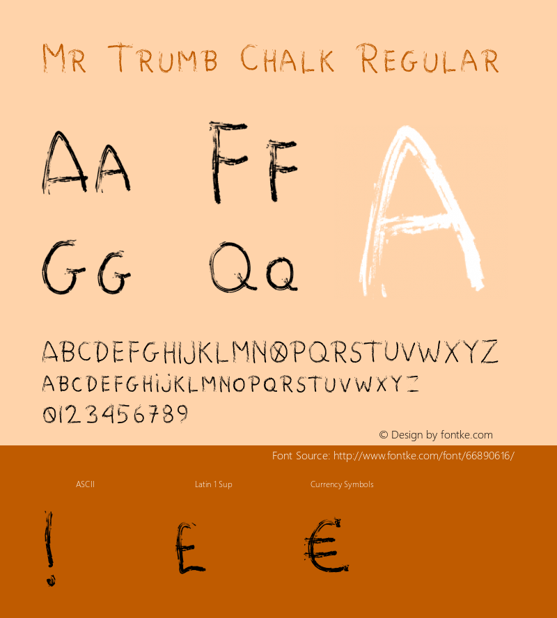 MrTrumbChalk 1.000 Font Sample