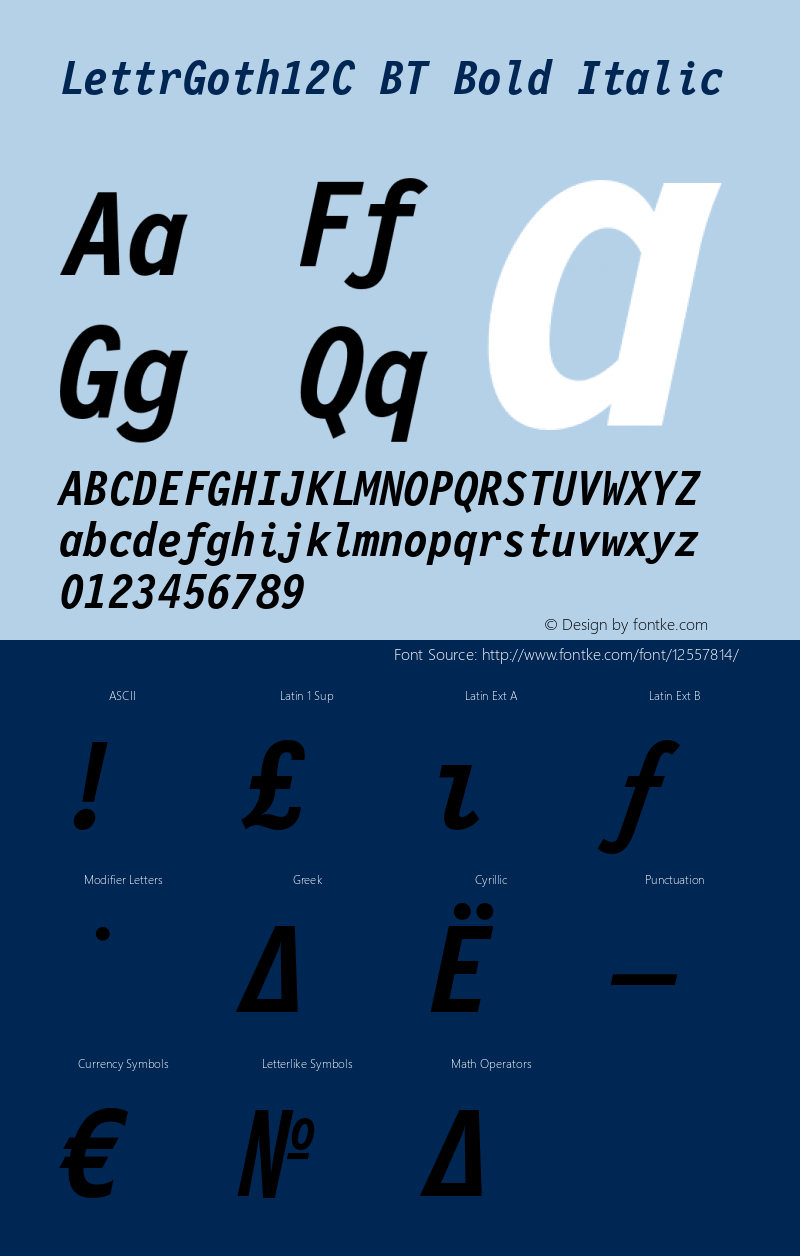 LettrGoth12C BT Bold Italic OTF 1.0;PS 001.000;Core 116;AOCW 1.0 161 Font Sample