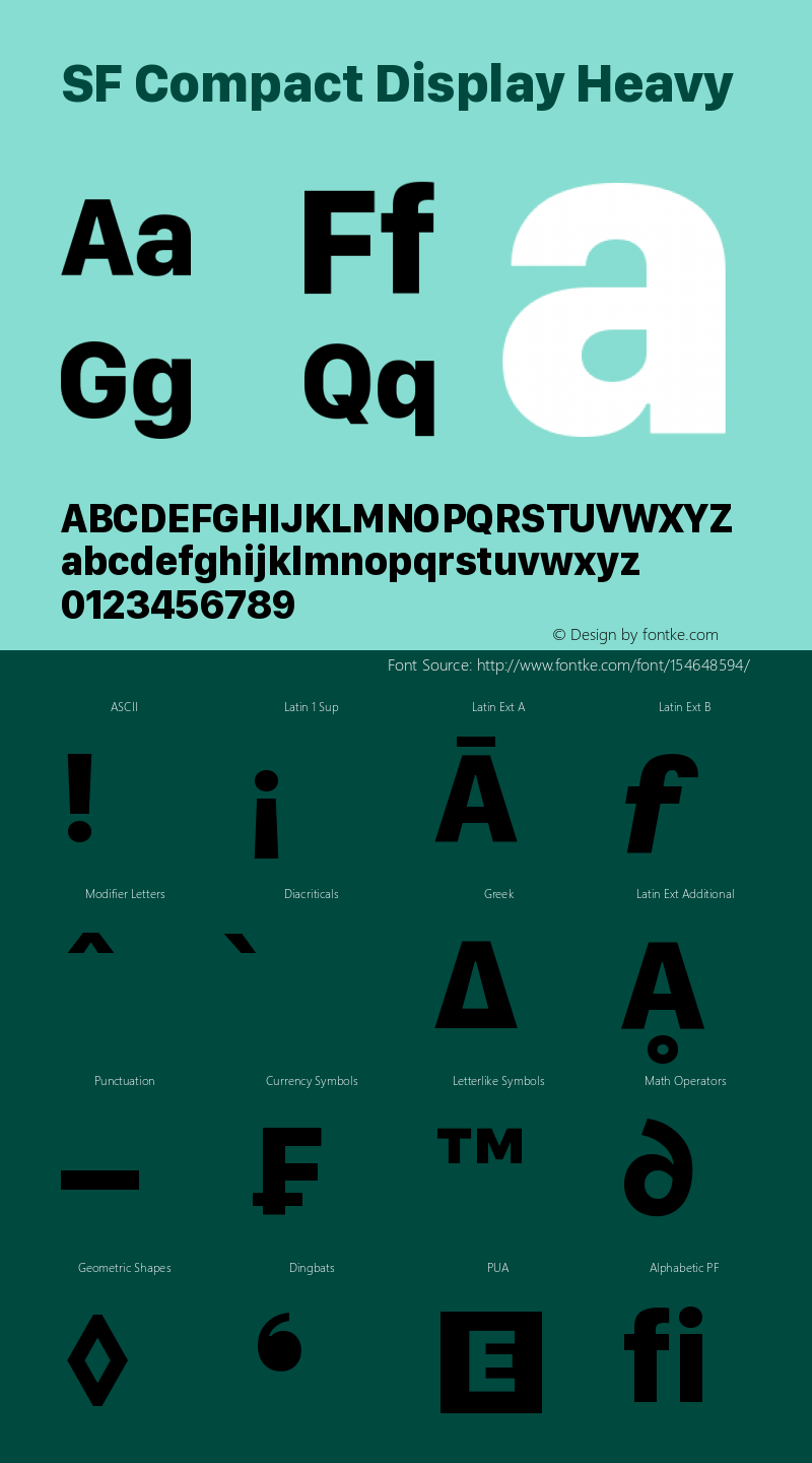 SF Compact Display Heavy 11.0d1e1 Font Sample