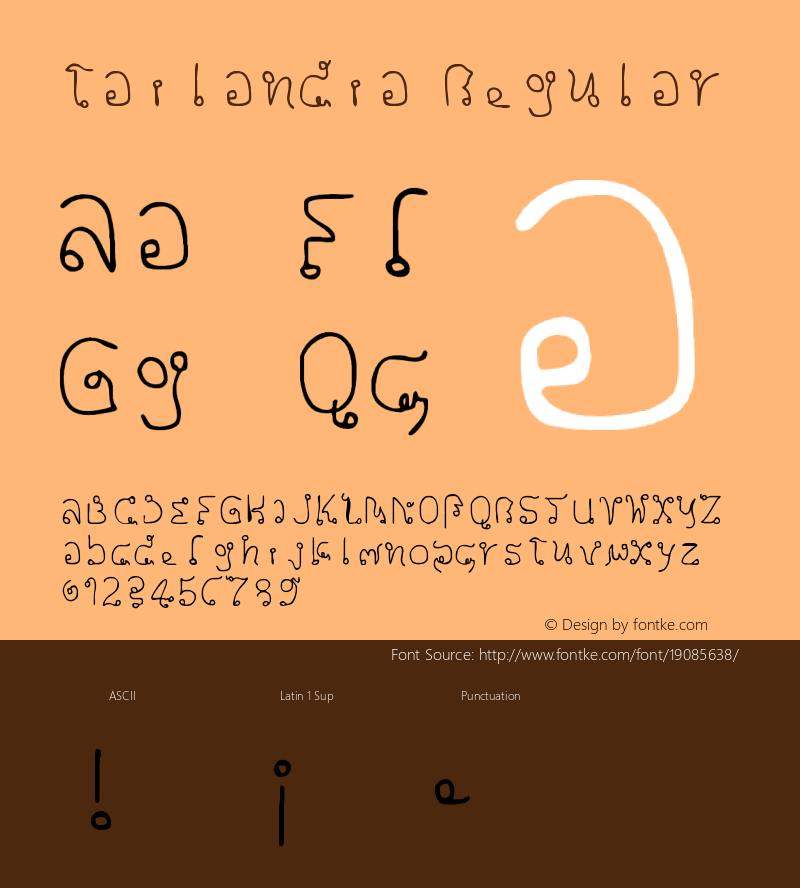 tailandia Regular 1.0 Font Sample