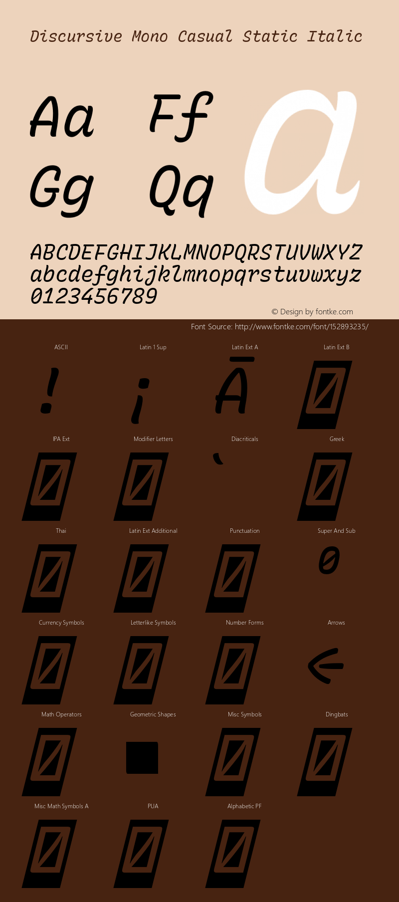 Discursive Mn Csl St Italic Version 1.037;hotconv 1.0.112;makeotfexe 2.5.65598 Font Sample