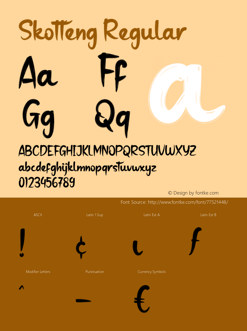 Skotteng Version 1.003;Fontself Maker 3.5.1 Font Sample