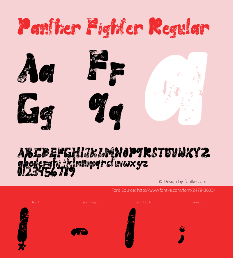 Panther Fighter Version 1.00;June 6, 2023;FontCreator 13.0.0.2683 64-bit图片样张