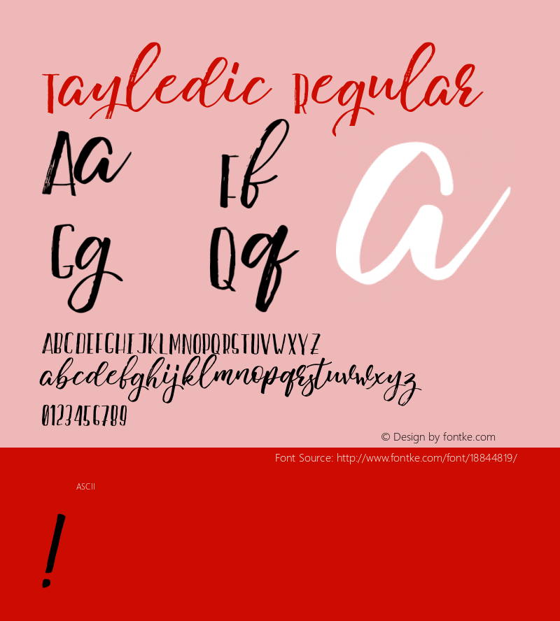 Tayledic Regular Version 1.001;Fontself Maker 1.1.0 Font Sample