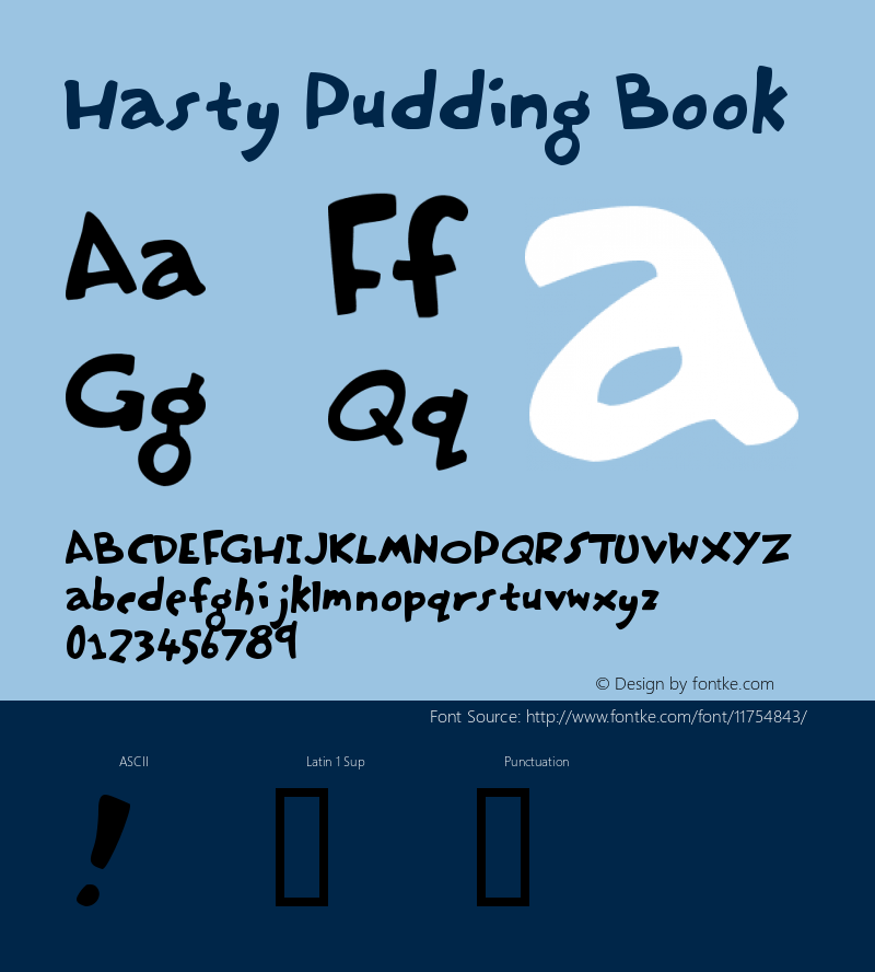 Hasty Pudding Book Version The Spitlicker Remix Font Sample