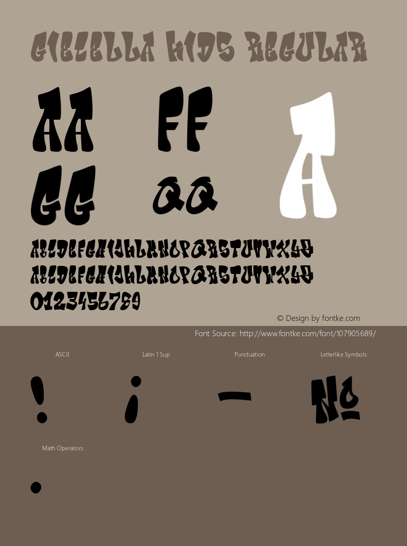 Giecella Kids Version 1.00;November 9, 2020;FontCreator 12.0.0.2539 64-bit Font Sample