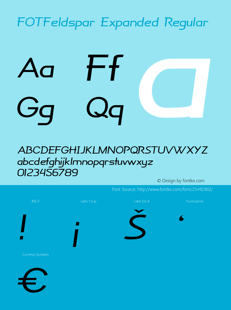 FOTFeldspar-ExpandedRegular Version 1.000 Font Sample