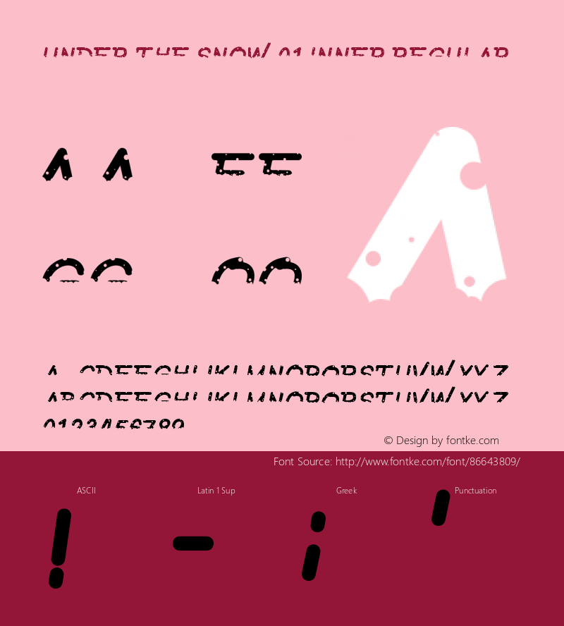 Under The Snow 01 Inner Version 1.00;November 11, 2018;FontCreator 11.5.0.2422 64-bit Font Sample