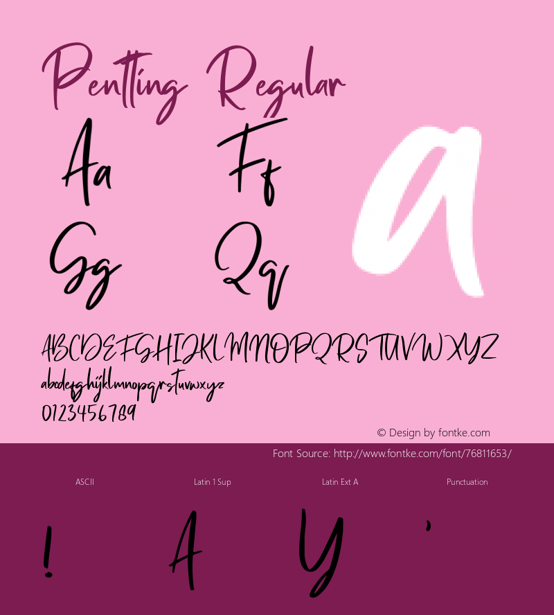 Pentting Version 1.001;Fontself Maker 3.5.1 Font Sample