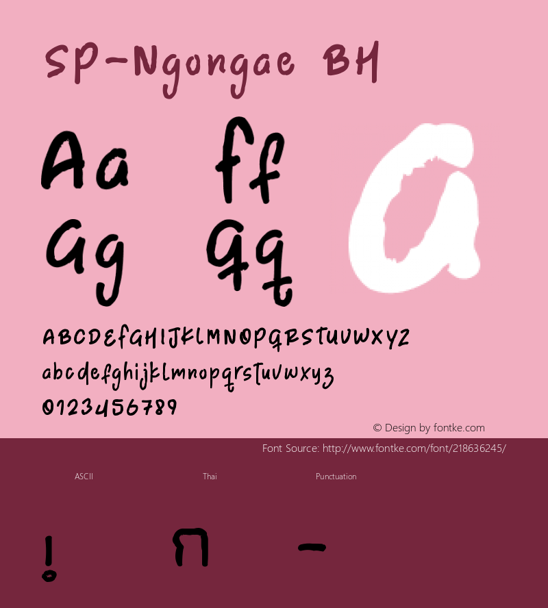 SP-Ngongae BH Version 1.000;October 12, 2021;FontCreator 14.0.0.2793 64-bit图片样张