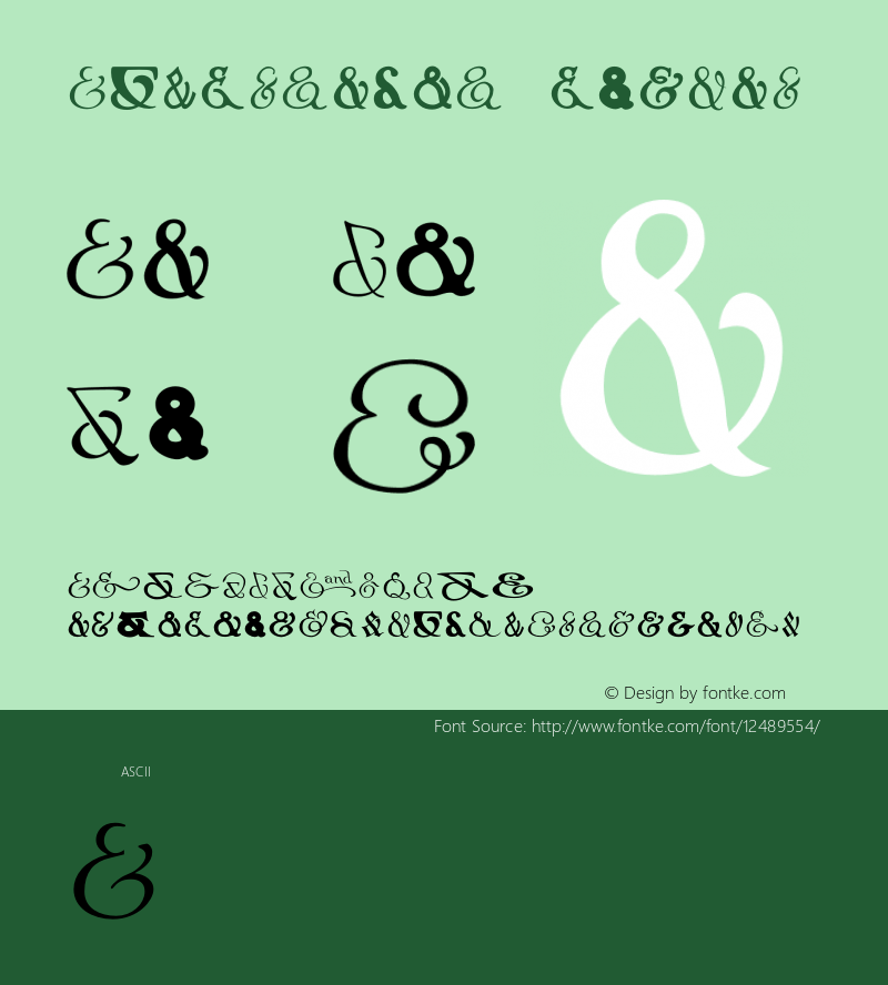 Ampersands Regular 1.0 Font Sample