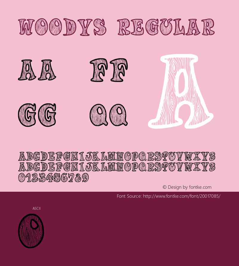 Woodys Version 1.000 Font Sample