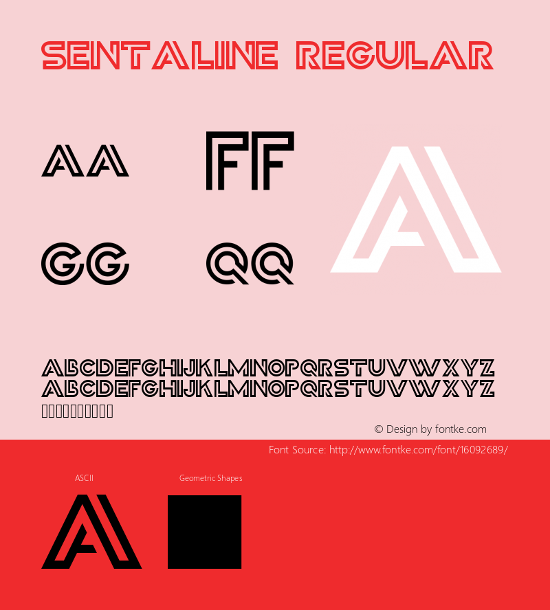 Sentaline Regular Version 1.00 October 15, 2015, initial release Font Sample