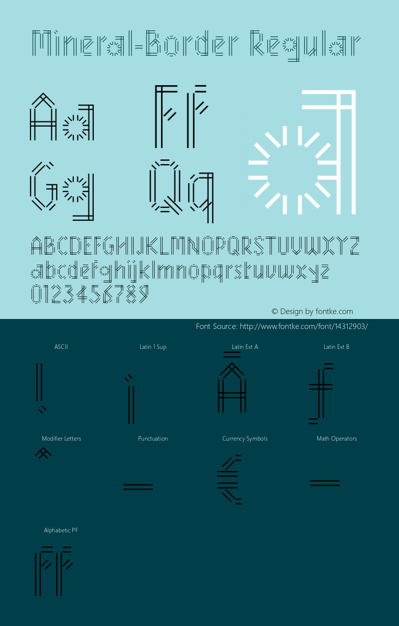 Mineral-Border Regular Version 1.000;PS 001.000;hotconv 1.0.38 Font Sample