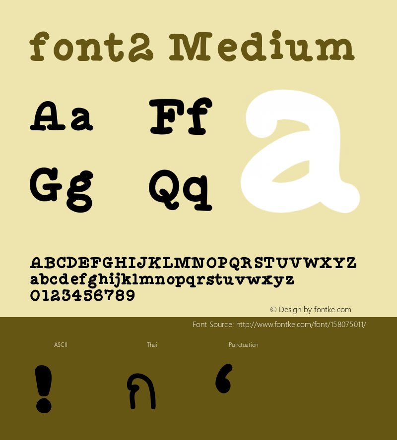 font2 Version 001.000 Font Sample