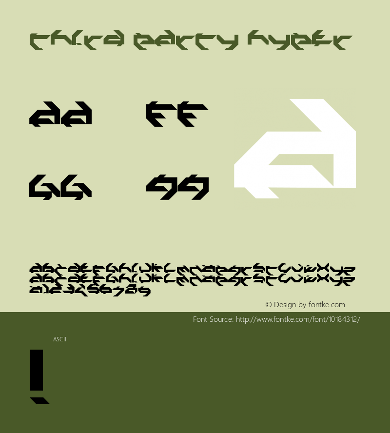 Third party hyper Macromedia Fontographer 4.1 11/1/00 Font Sample