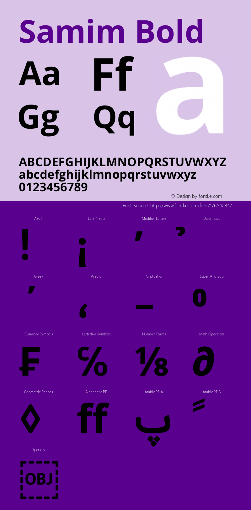 Samim Bold Version 1.0.2 Font Sample