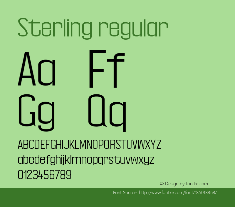 Sterling regular 0.1.0图片样张