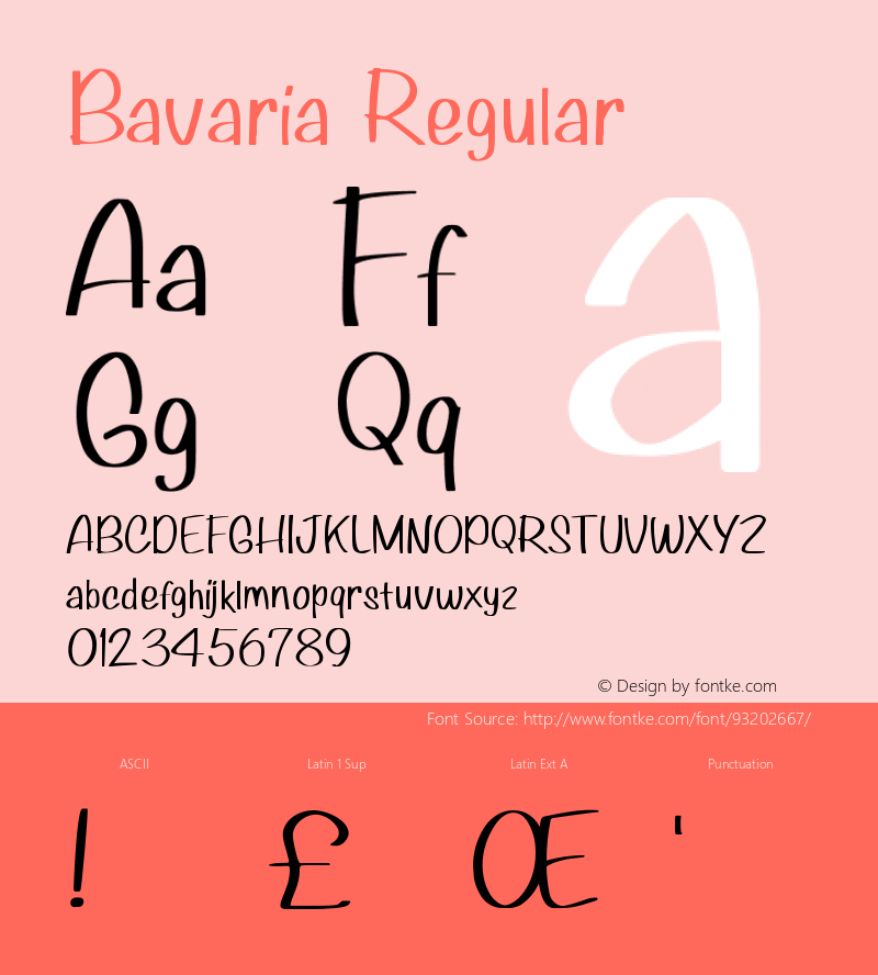 Bavaria Version 1.001;Fontself Maker 3.5.3 Font Sample