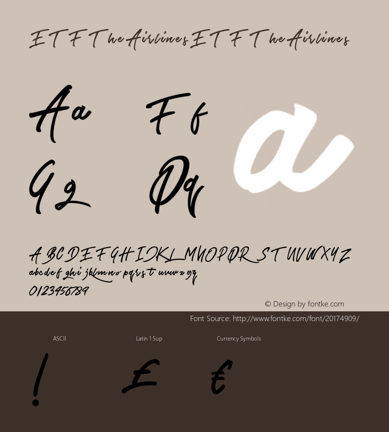 ETF The Airlines Version 1.0 Font Sample