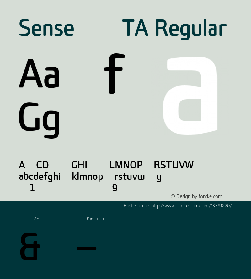 SenseBETA Regular Version 001.000 Font Sample