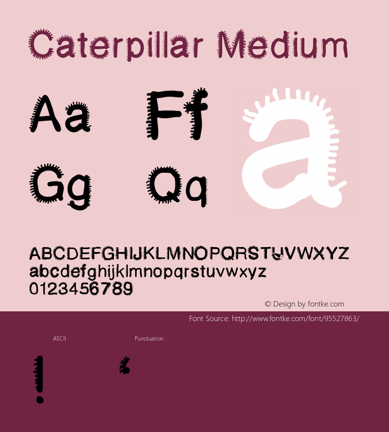 Caterpillar Version 001.000 Font Sample