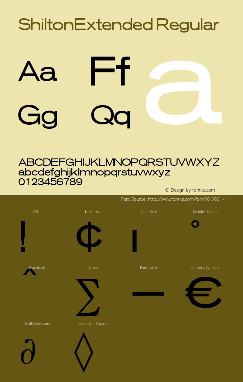 ShiltonExtended Regular Brendel            :10.12.1994 Font Sample