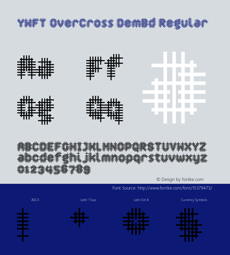 YWFT OverCross DemBd Regular Version 1.000;PS 001.001;hotconv 1.0.56 Font Sample