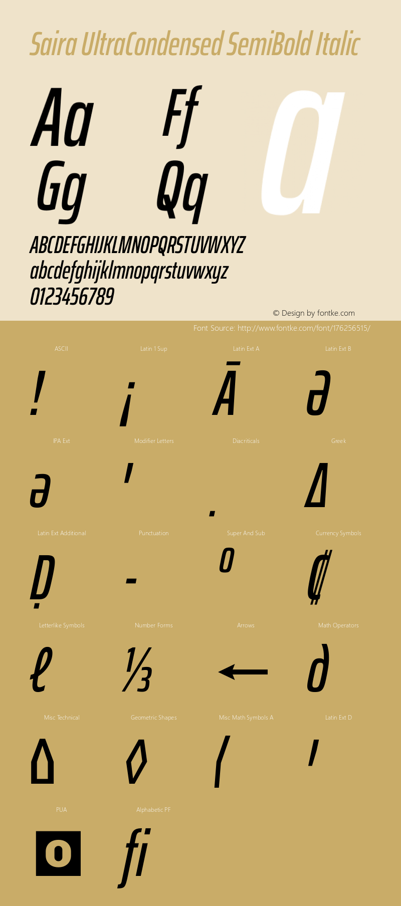 Saira UltraCondensed SemiBold Italic Version 1.101图片样张