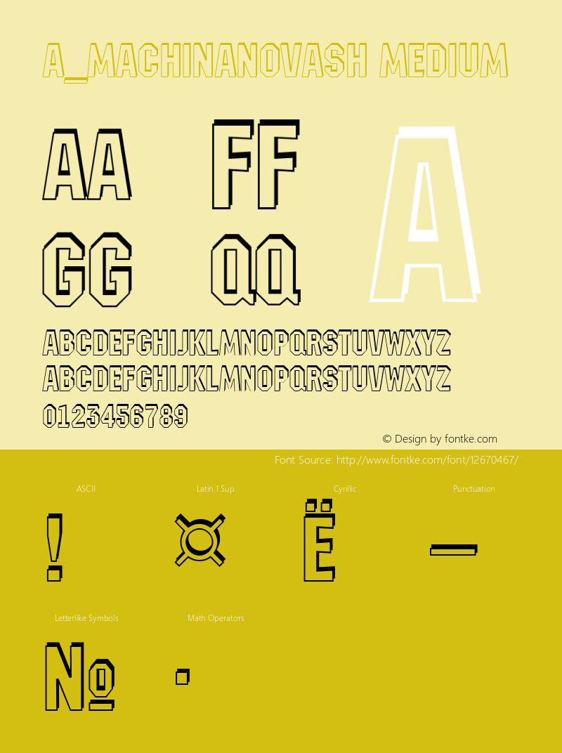 a_MachinaNovaSh Medium 01.03 Font Sample