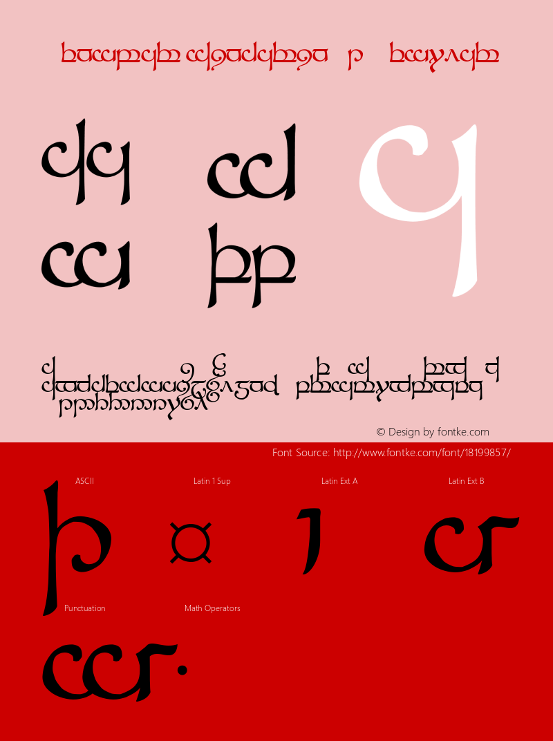 Tengwar Sindarin-1 Regular Version 1.0 Font Sample