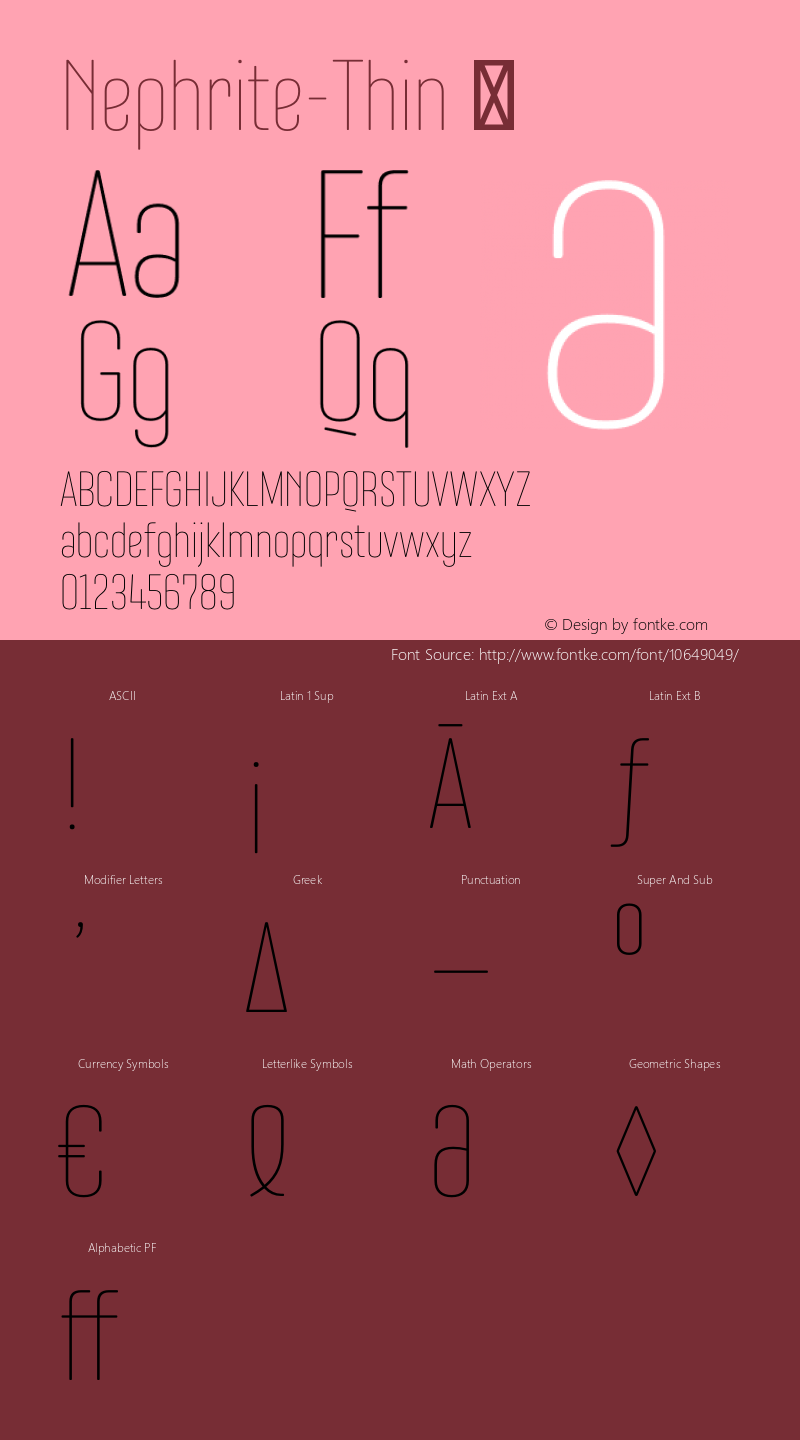 Nephrite-Thin ☞ Version 1.000;com.myfonts.easy.nine-font.nephrite.thin.wfkit2.version.4kH1 Font Sample