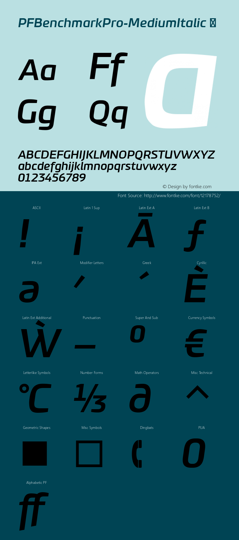 PFBenchmarkPro-MediumItalic ☞ Version 1.000;com.myfonts.easy.parachute.pf-benchmark-pro .medium-italic.wfkit2.version.4jRQ Font Sample